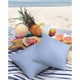 thumbnail image 3 of Pack of 2 Outdoor Pillow Covers, Wave Point Texture Blue Background Waterproof Square Throw Pillowcase Cushion Decorative Pillow Covers for Couch Patio Tent, 24x24 in, 3 of 6