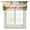 Red, variant on Pink Flamingos Semi Sheer Valance Curtains Palm Trees Tropical Plant Beach Shore Blue Sky Voile Valances Curtain Rod Pocket Small Window Treatment for Kitchen Bathroom Cafe 42"x12"