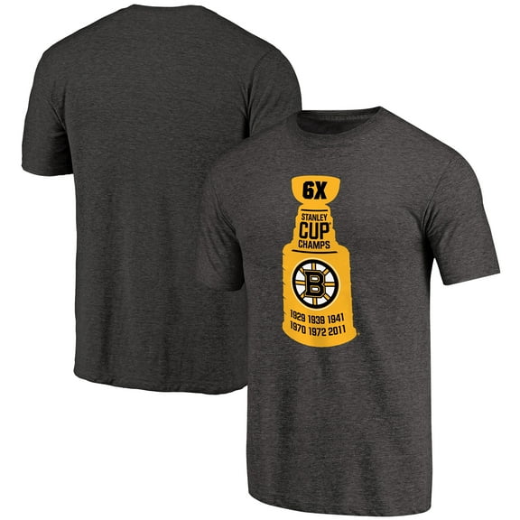 Men's Black Boston Bruins The Cup Tri-Blend T-Shirt