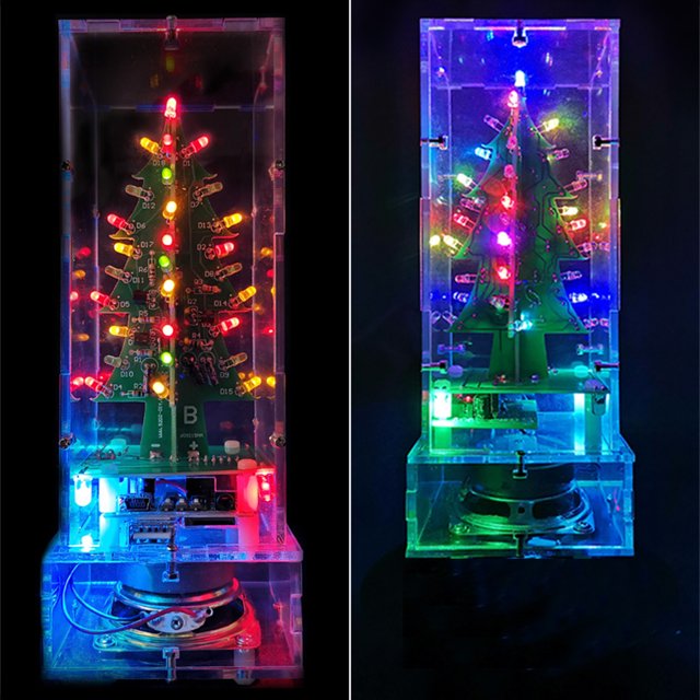 Becaristey Electronic DIY LED Flash Circuit Kit For Christmas Tree Decoration Linear Transmission Distance Style 1