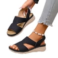 thumbnail image 2 of Willtoo Women's Open Toe Wedge Orthopedic Sandals Boho Non-slip Dressy Summer Sandals with Ankle Strap Breathable Casual Walking Shoes, 2 of 6