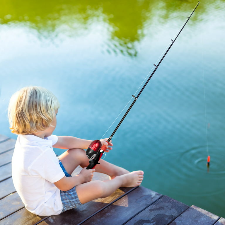 Kit fishing kids fishing pole set with telescopic fishing rod