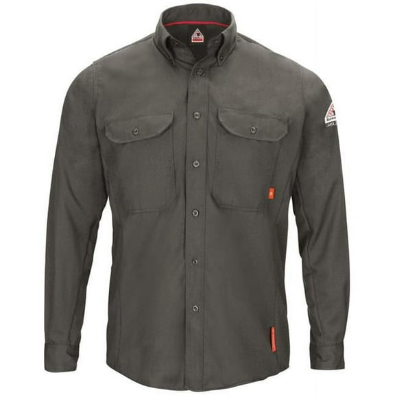 Bulwark iQ Series® Long Sleeve Comfort Woven Lightweight Shirt Long Sizes QS50L Navy 6XLT