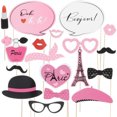 thumbnail image 1 of Shisuyan Party Photo French Party Decorations Paper 18Pcs Paris Theme, 1 of 9