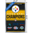 thumbnail image 3 of NFL Pittsburgh Steelers - Champions 23 Wall Poster, 22.375" x 34" Framed, 3 of 5