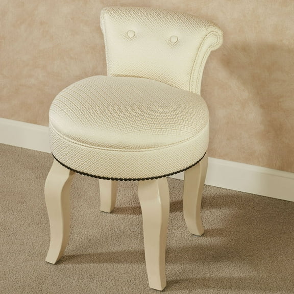 Touch of Class Saraphina Upholstered Vanity Chair Ivory