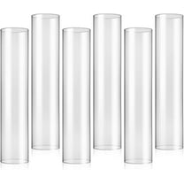 EcoSummer 10 PCS 12" Glass Hurricane Candle Holders, Clear Cylinder Votive Covers for Pillar Candles – Wedding, Christmas, Party Decor