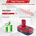 thumbnail image 6 of FSKE Replacement for Craftsman 19.2V Battery Lithium ion C3 11375 11376 130279005 1323903 130211004 130279003 130279017 Tools 3500mah 2 Packs, 6 of 7