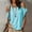 Sky Blue, variant on ClodeEU Women's Cold Shoulder Striped Blouse,Round Neck Short Sleeve T-Shirt for Summer Black,Women's Plus L