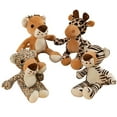 thumbnail image 2 of Ensemble de 4 Peluches d'Animaux Incluant Tigre Léopard Girafe, 2 of 3