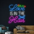 thumbnail image 3 of Handmadetneonsign Love Is In The Hair Led Sign, Barber Neon Sign, Hair Studio Led Light, Hair Salon, 3 of 5