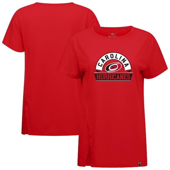 Women's Levelwear  Red Carolina Hurricanes Influx Banner Arch T-Shirt