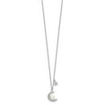 thumbnail image 2 of Auriga Fine Jewelry 925 Sterling Silver CZ and FWC Pearl Moon and Star Necklace for Women 18", 2 of 6