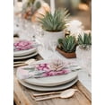 thumbnail image 6 of Hokiten Kitchen Dinner Napkins Set of 6 Watercolor Pink Floral Cloth Napkins Reusable Washable Table Napkins for Weddings Cocktail Parties Holiday Table Decor 20x20 Inch, 6 of 8