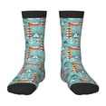 thumbnail image 1 of Kdxio Sea Lighthouse Print Children's Socks for Daily Wear and Sports Use Colorblock Mid-Calf Design Breathable Material, 1 of 5