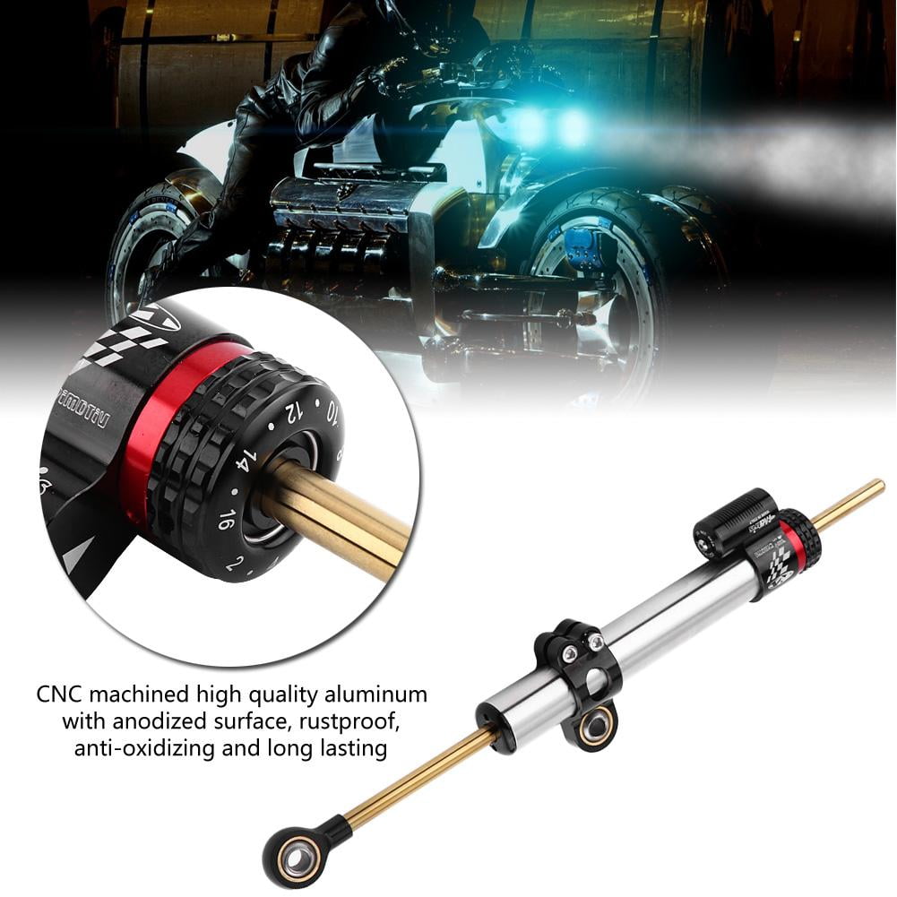 Duokon Aluminum Steering Damper Stabilizer Long Type Motorcycle Adjustable Steering Damper Linear Reversed Safety Control for Yamaha MT10 MT 07 MT09