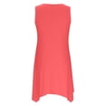 thumbnail image 6 of Ruimatai Women's Summer Sleeveless Dress Solid Color Large Round Neck Casual Sexy Strap Dress Polyester Plus Size XS-5XL, 6 of 6