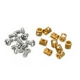 thumbnail image 4 of Uxcell 3.3mm Hole Wire Rope Clips Set, 10 Pcs Brass Single Holes Cable Clamps with M4x0.7 Phillips Screws, Brass, 4 of 5