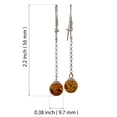 thumbnail image 3 of Sterling Silver Baltic Honey Amber Kidney Hook Earrings "Elidee", 3 of 6