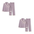 thumbnail image 4 of Guardoinrt Cotton Comfortable Fit Ladies Short Pyjamas Set - Flattering And Various Colors Sexy Soft Ladies Short Pyjamas Sets B6804 L,1 2Set, 4 of 6