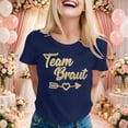 thumbnail image 2 of WEIWEN Bride Shirt for Women Team Bride Tshirts Matching Bridal Party Wedding Short Sleeve Tees Dark Blue, XXL, 2 of 4