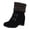 Black, variant on Women's Ankle Boots Warm Fur Lined Wedge Hidden Heel Pull on Fashion Casual Winter Boots