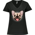 thumbnail image 3 of Inktastic French Bulldog Dog Women's Plus Size V-Neck T-Shirt, 3 of 5