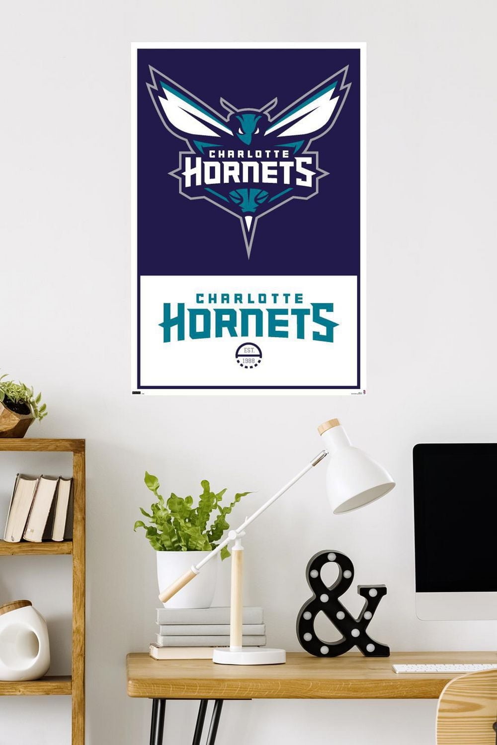NBA Charlotte Hornets - Logo 21 Wall Poster, 22.375" x 34"