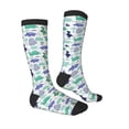 thumbnail image 4 of Lsque Dinosaur Printed Crew Socks Men's Women's LightWeight Thin Casual Calf Socks ,Knee High Socks,Cotton Socks, 4 of 9