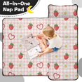 thumbnail image 4 of Strawberry and Heart Pink Pattern Teens Toddler Nap Mat with Pillow, Sleeping Mat Bag for Preschool Daycare 51"x22", 4 of 6
