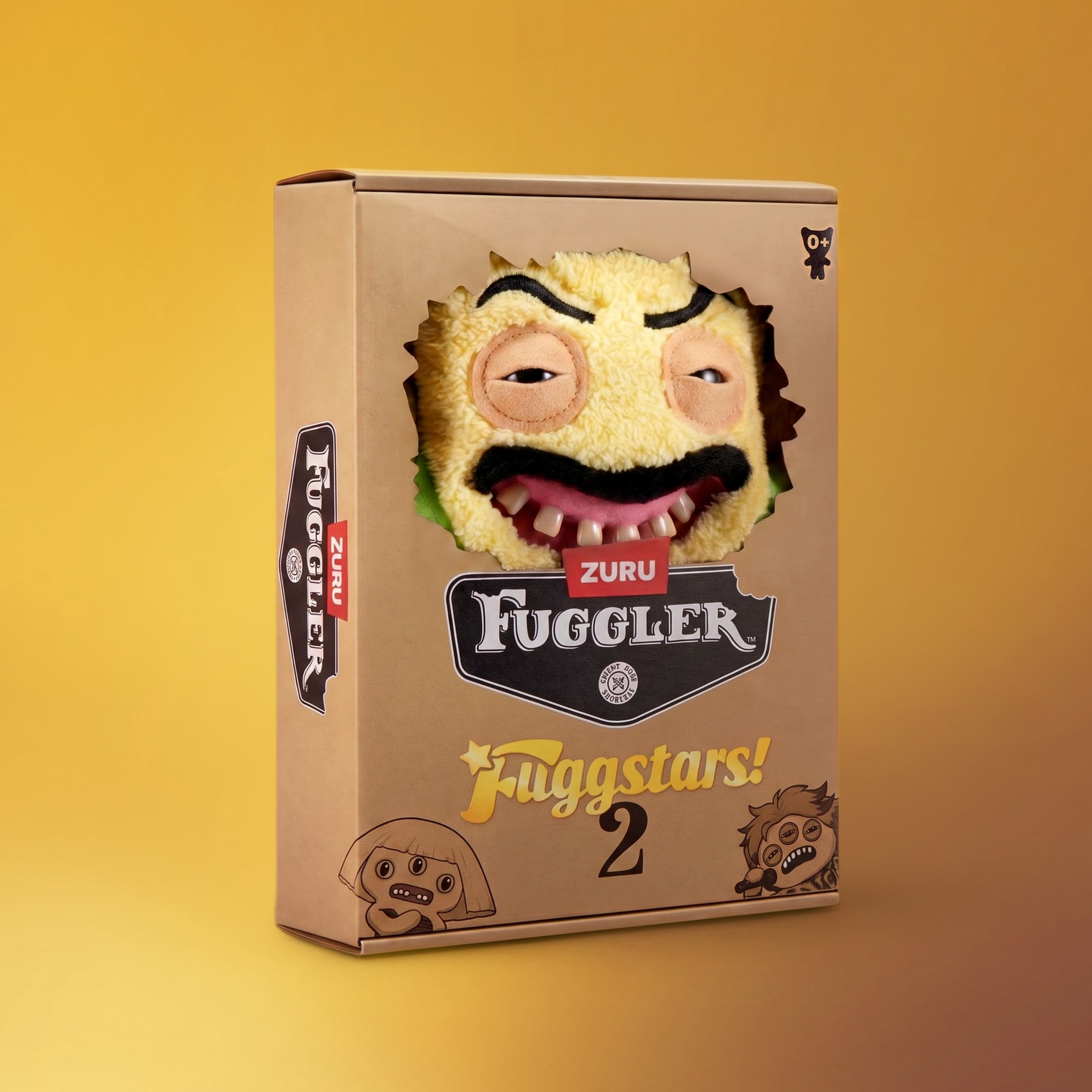 Fuggler Fugg Stars Series 2 9 Inch Plush Collectible Toy (Fugrat) by ZURU Featuring Funny Ugly Monster Design with Wild Expressions, Unique Personalities, and Chaotic Style for Fans and Collectors