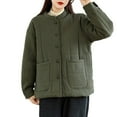 thumbnail image 2 of Roncen Women's Casual Thickened Quilted Coat - Warm Long Sleeve Winter Jacket - Versatile Zip-Up Outerwear for Cold Weather, 2 of 6