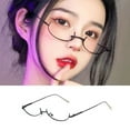 thumbnail image 2 of Jesscasday Men Women's Half Frame Glasses New Half Moon Metal Eyewears Business Glasses, 2 of 20