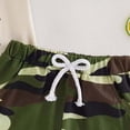 thumbnail image 6 of Kaprioy Toddler Baby Boy Clothes 12 18 24 Month 2T 3T Summer Outfit Letter Print T-Shirts Tee Top With Camouflage Elastic Drawstring Shorts Summer Outfit, 6 of 7