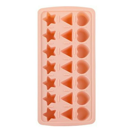 

WindC Ice Cube Tray Heart Shape with Lid Silicone 21 Grids Cocktails Reusable Ice Tray Mold for Juice