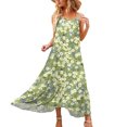 thumbnail image 4 of Lenago Robes Formelles Grande Taille pour Femmes Mode Robes Col Rond Été Imprimé Décontracté Sans Manches Vacances Plage Longue Robe Été Plage Robes en Solde, 4 of 9