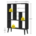 thumbnail image 4 of OUTONLIFE 7 Cube Storage Organizer,Open Bookshelf with Lights,Cube Storage Bookcase,Wood Bookcase for Living Room Office,Black, 4 of 11