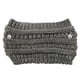 thumbnail image 1 of Winter Beanie Hat for Women Warm Knitted Hat Woolen Thread Twist Hair Band Button Can Hang Mask, 1 of 2