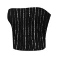 thumbnail image 5 of Tube Top for Women, Sleeveless Strapless Solid Color Polyester Top with Elastic Band, Regular Length, Black L, 5 of 5