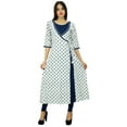 thumbnail image 6 of Bimba Womens Angrakha Style Cotton Kurta Designer Kurti Summer Party Day Clothing, 6 of 7