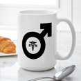 thumbnail image 6 of CafePress - Male Nurse Symbol - 15 oz Ceramic Large White Novelty Mug, 6 of 6