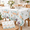 Blue Pink Watercolor X01, variant on 3one Happy Tablecloth Blue 1st Birthday Table Cloth 54" X 108"
