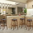 thumbnail image 3 of Costway Set of 4 29'' Swivel Bar Stool Leather Padded Dining Kitchen Pub Chair Backless, 3 of 10