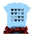 thumbnail image 3 of Tbopshirt Valentine's Day T-Shirts for Women Tees,Plus Size Womens Tops,Women Valentines Day Short Sleeve Heart Printed T-Shirt Novelty Graphic S-XXXL, 3 of 4