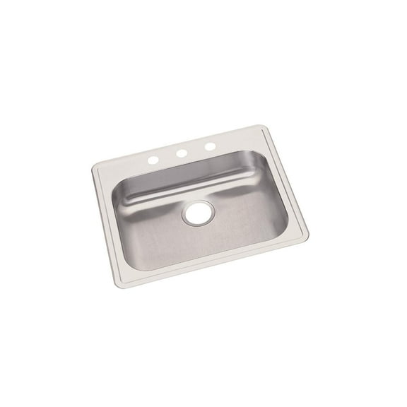 Dayton Stainless Steel 25" x 22" x 5-3/8", 5-Hole Single Bowl Drop-in Sink
