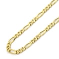 thumbnail image 2 of 14K Yellow Gold Chain 3mm Florentine Figaro Chain Necklace (16, 18, 20, 22, 24 Inches), 2 of 3