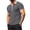 Dark Gray Mens Summer Shirts, variant on Half Zip Golf Shirts for Men Business Casual Top Color Blocked Short Sleeve Lapel Blouse