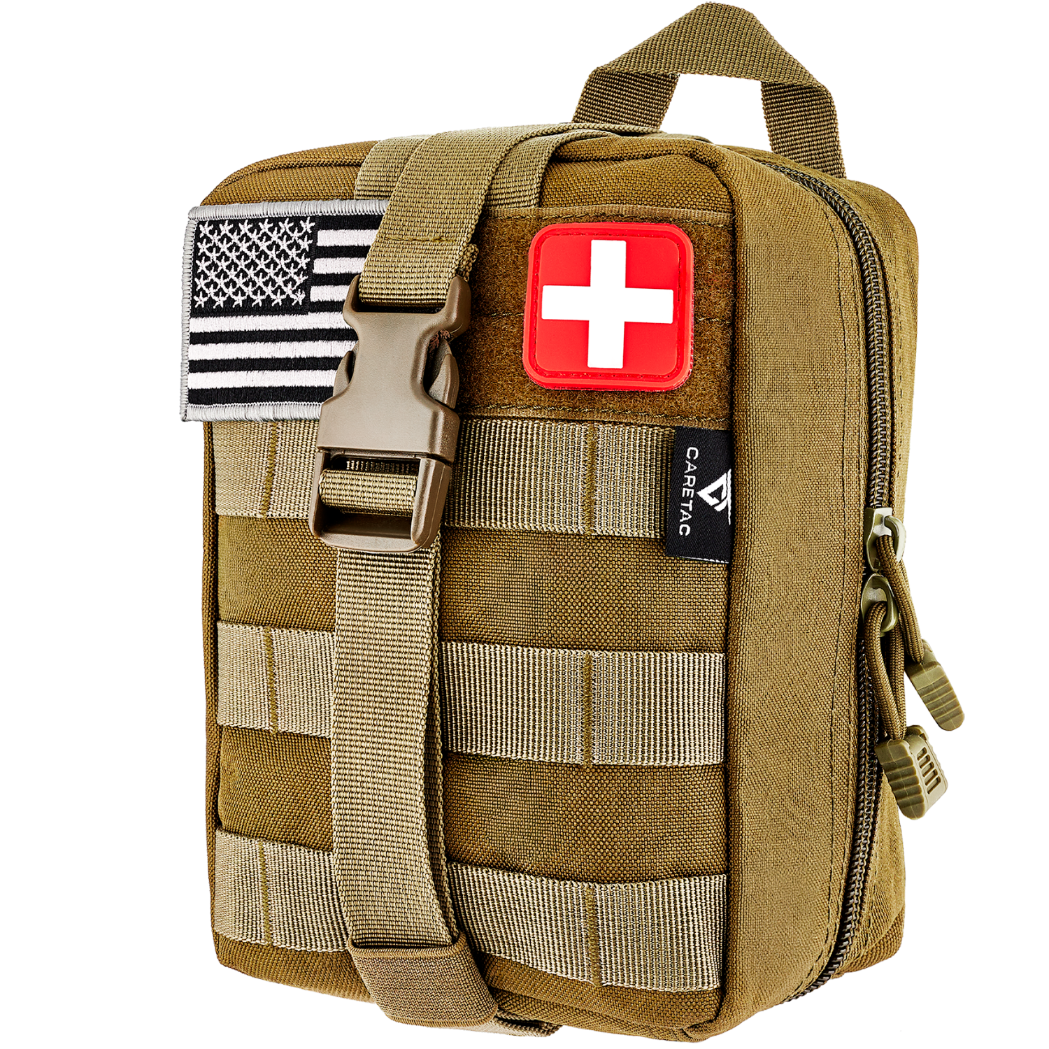 CareTac IFAK Trauma & First Aid Kit with CAT Gen 7 Tourniquet for Emergency Bleeding Control and Wound Care