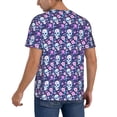 thumbnail image 2 of Picia Skull Purple Flower Pattern Mens Polo Shirts Quick Dry Short Sleeve Golf T Shirt Performance Moisture Wicking Casual Workout Baseball T-shirt-X-Large, 2 of 7