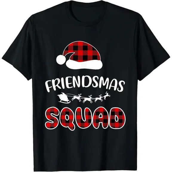 Friendsmas Squad Funny Xmas Light Family Matching Unisex T-Shirt , up to Size 5XL